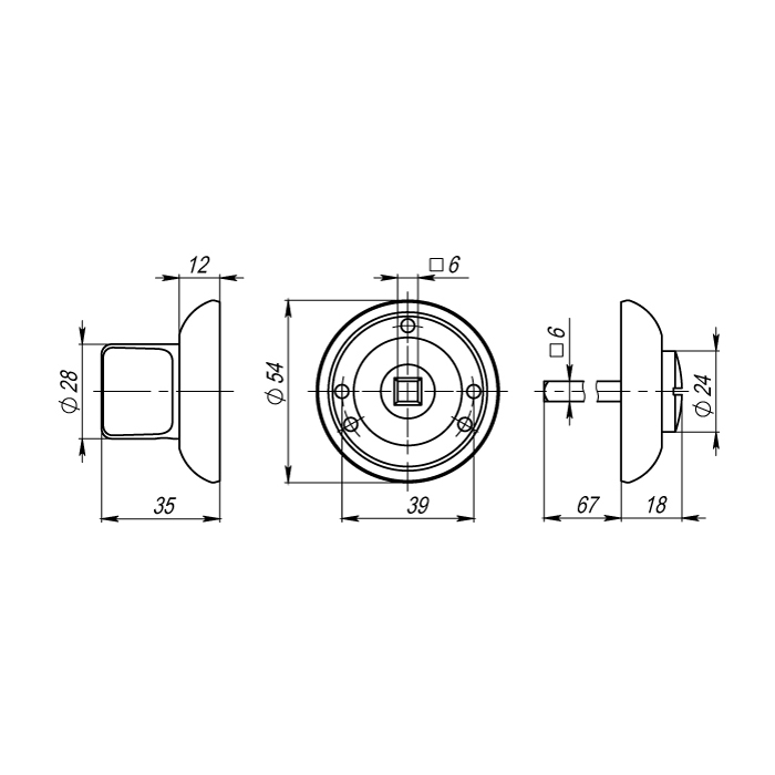 Ручка поворотная BK6.R.LD54 (BK6) AB/GP-7 бронза/золото, ARMADILLO (АРМАДИЛЛО) — изображение 2