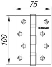 Петля универсальная IN4200U AB (2BB 100x75x2,5) бронза, FUARO (Фуаро) — изображение 2