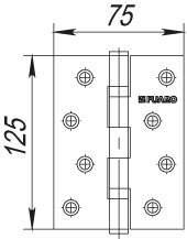 Петля универсальная IN5200U AB (2BB 125x75x2,5) бронза, FUARO (Фуаро) — изображение 2