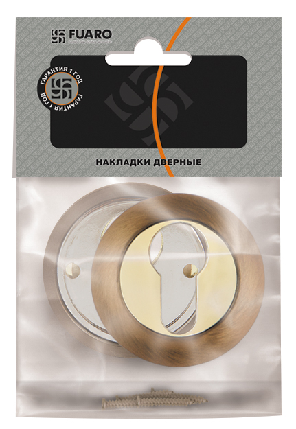 Накладка под цилиндр ET.R.RM54 (ET RM) SN/CP-3 матовый никель/хром, FUARO (Фуаро) — изображение 3