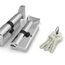 Цилиндровый механизм (100 CM/80) 1000CMKnob80(35+10+35) CP хром 3Key с вертушкой, FUARO (Фуаро)