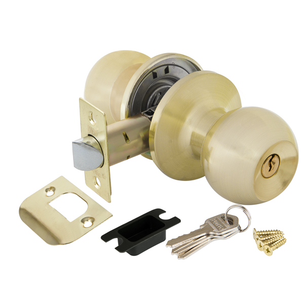 Ручка защелка DK672 SB-ET (6072 SB-E) (кл./фик.) мат. золото, PUNTO (ПУНТО)