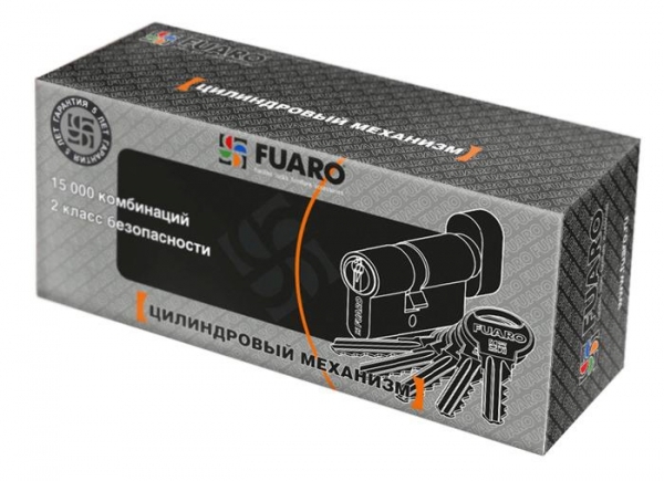 Цилиндровый механизм (R302/60) R3002Knob60(25+10+25) CP хром 5Key с вертушкой, FUARO (Фуаро) — изображение 3