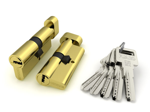 Цилиндровый механизм (R602/70) R6002Knob70(30+10+30) PB латунь 5Key с вертушкой, FUARO (Фуаро)