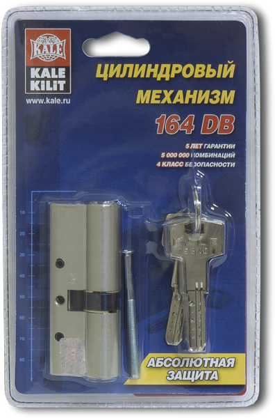 Цилиндровый механизм 164 DBN-E/70 (30+10+30) mm латунь 5 кл., KALE KILIT (КАЛЕ КИЛИТ) — изображение 3