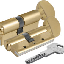 Цилиндровый механизм с вертушкой 164 DBM-E/70 (30+10+30) mm латунь 5 кл., KALE KILIT (КАЛЕ КИЛИТ)