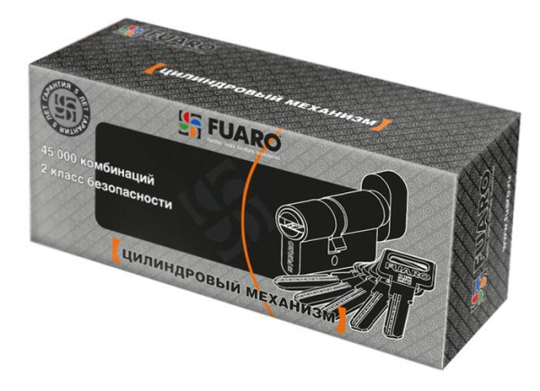 Цилиндровый механизм (R602/60) R6002Knob60(25+10+25) AB бронза 5Key с вертушкой, FUARO (Фуаро) — изображение 3