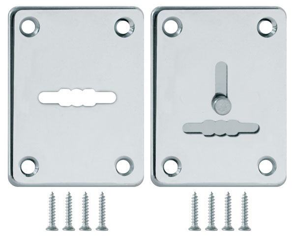 Накладка на сувальдный замок ESC.S-lift+S/K.set (ESC081/082) хром (2шт.), FUARO (Фуаро)