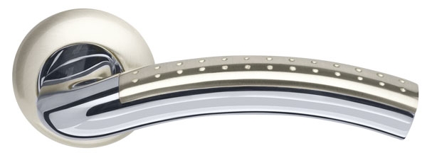 Ручка раздельная R.LD54.Libra26 (Libra LD26) SN/CP-3 матовый никель/хром TECH (кв. 8х140), ARMADILLO (АРМАДИЛЛО)
