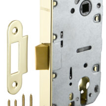 Корпус врезного замка c защёлкой PLASTP85C-50 (P85C-50) GP латунь, FUARO (Фуаро)