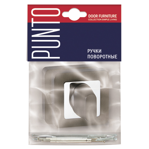 Ручка поворотная BK6.K.QR52 (BK6 QR) SN/CP-3 матовый никель/хром, PUNTO (ПУНТО) — изображение 3