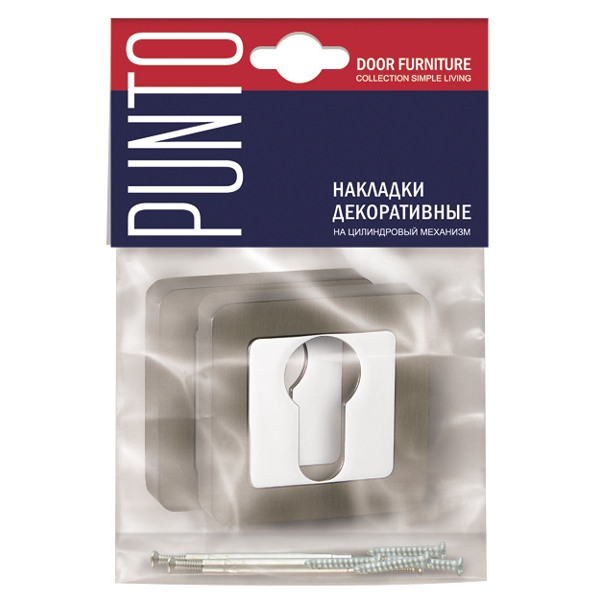 Накладка под цилиндр ET.K.QR52 (ET QR) SN/CP-3 матовый никель/хром, PUNTO (ПУНТО) — изображение 3