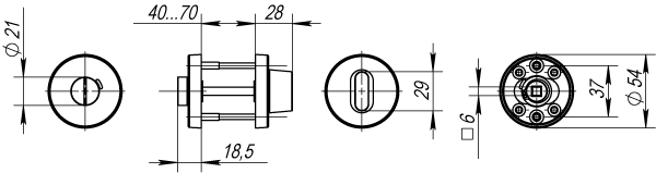 Ручка поворотная BK6.R.DSS304-02 (DSS-02-BK6) INOX 304, FUARO (Фуаро) — изображение 3