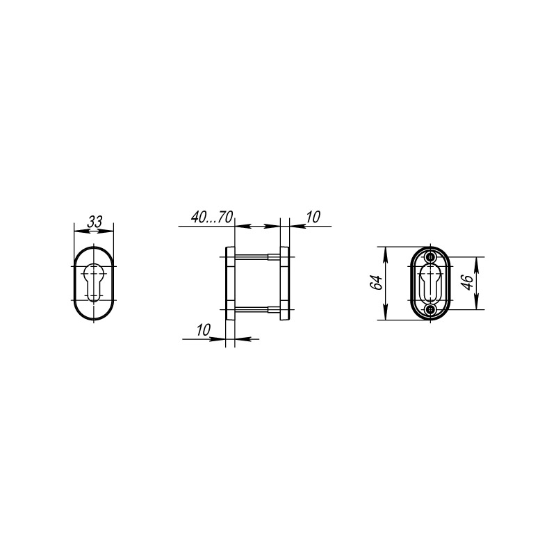 Накладка под цилиндр ET.R.DSS304-02P (DSS-02P-ET) INOX 304, FUARO (Фуаро) — изображение 3