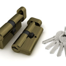 Цилиндровый механизм (100 ZM/60) 1000ZMKnob60(25+10+25) AB бронза 5Key с вертушкой, FUARO (Фуаро)