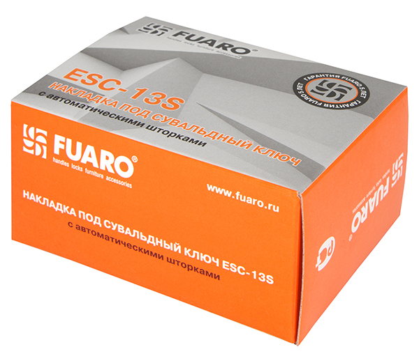 Накладка на сувальдный замок ESC.S-auto/CRE/OV.13 (ESC-13S) с автомат. шторками CP хром, FUARO (Фуаро) — изображение 4