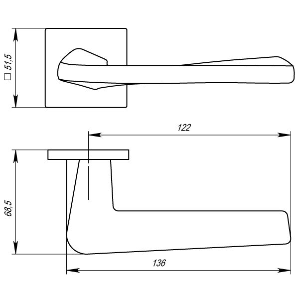 Ручка раздельная K.USS52.TORSO (TORSO USS) BL-26 черный, ARMADILLO (АРМАДИЛЛО) — изображение 2