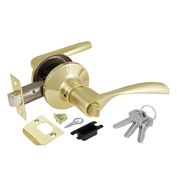 Ручка защелка DK610 PB-ET (6010 PB-E) (кл./фик.) золото, AJAX (АЯКС)