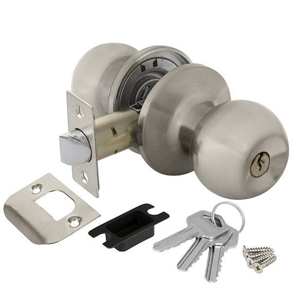 Ручка защелка DK682 SN-ET (6082 SN-E) (кл./фик.) мат. никель, AJAX (АЯКС)