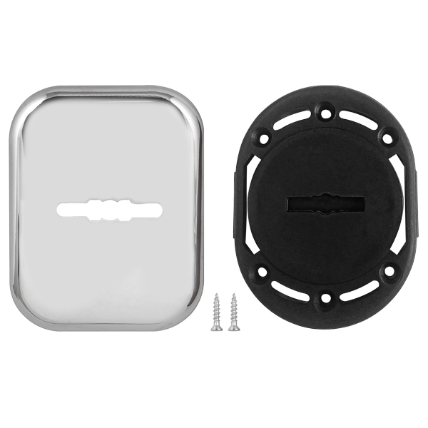 Накладка на сувальдный замок ESC.S.XL/K.486 CP (SC 486-S SQ XL) со шторкой хром (1шт.), FUARO (Фуаро) — изображение 4