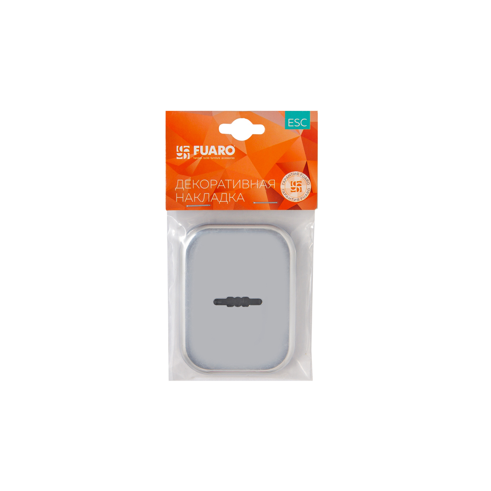 Накладка на сувальдный замок ESC.S.XL/K.486 BL (SC 486-S SQ XL) со шторкой черный (1шт.), FUARO (Фуаро) — изображение 3