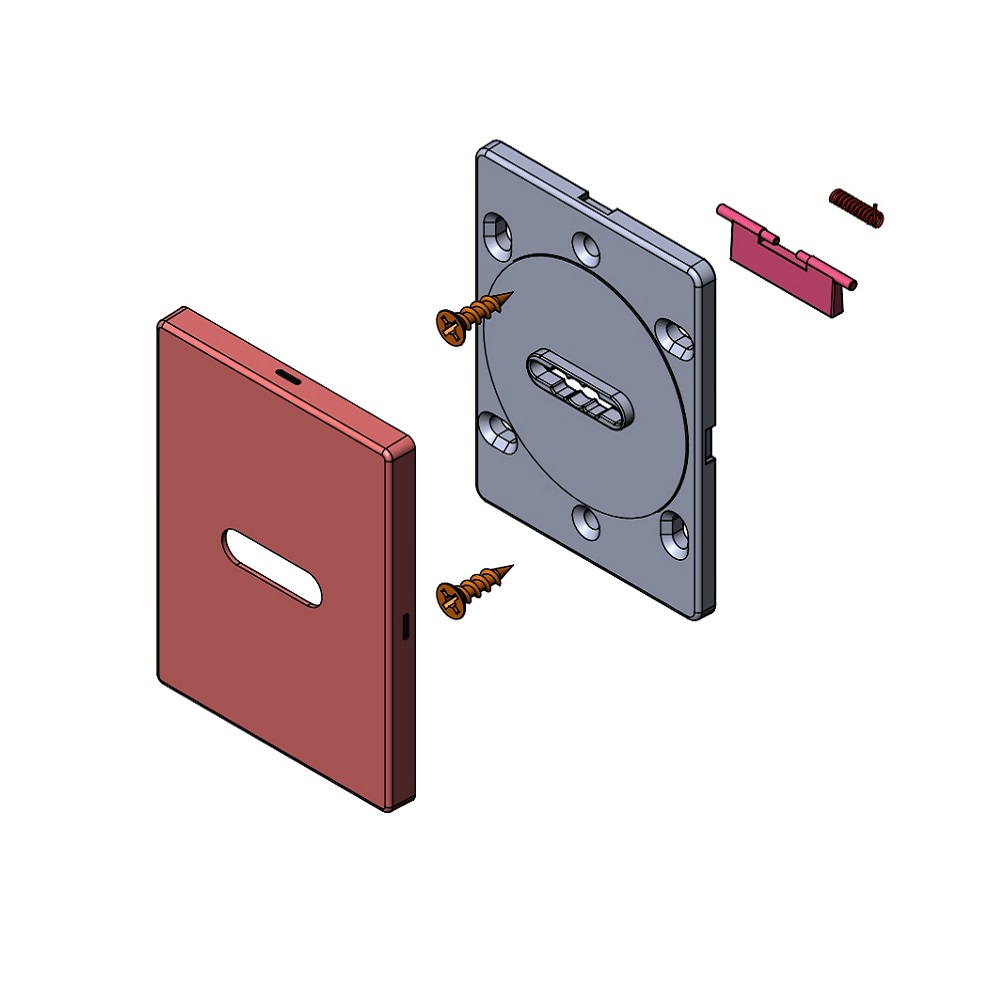 Накладка на сувальдный замок ESC.S-auto.RL/K.486 CP (ESC 486-S-auto RL) хром (1шт.), FUARO (Фуаро) — изображение 4