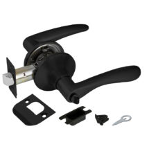 Ручка защелка DK620 BL-BK (6020 BL-B) (фик.) черный, PUNTO (ПУНТО)