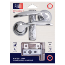 Комплект ручек с защелкой без запирания LM/A SET45R.TL54.VIOLA/HD CP-8 хром, PUNTO (ПУНТО)