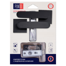 Комплект ручек с защелкой без запирания LM/A SET45K.QS52.PORTO/HD BL-24 черный, PUNTO (ПУНТО)