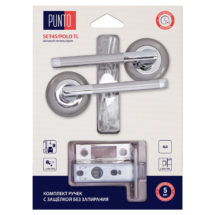 Комплект ручек с защелкой без запирания LM/A SET45R.TL54.POLO/HD SN/CP-3 матовый никель/хром, PUNTO (ПУНТО)