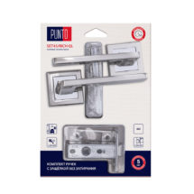 Комплект ручек с защелкой без запирания LM/A SET45K.QL52.RICH/HD SN/CP-3 матовый никель/хром, PUNTO (ПУНТО)
