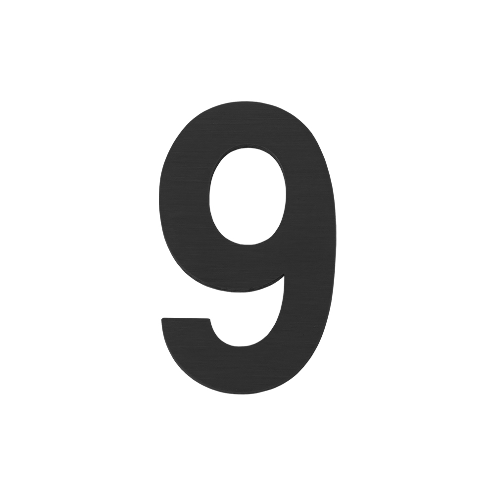 Цифра " 9" самоклеящаяся SS304 (50х30) (FUARO (Фуаро)) BL черный, FUARO (Фуаро)