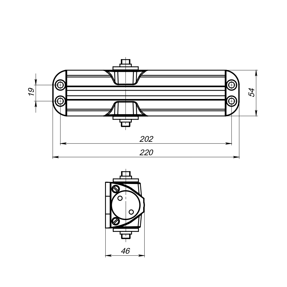 Доводчик дверной DC20-5/TS-68 WH до 110 кг (белый), FUARO (Фуаро) — изображение 2