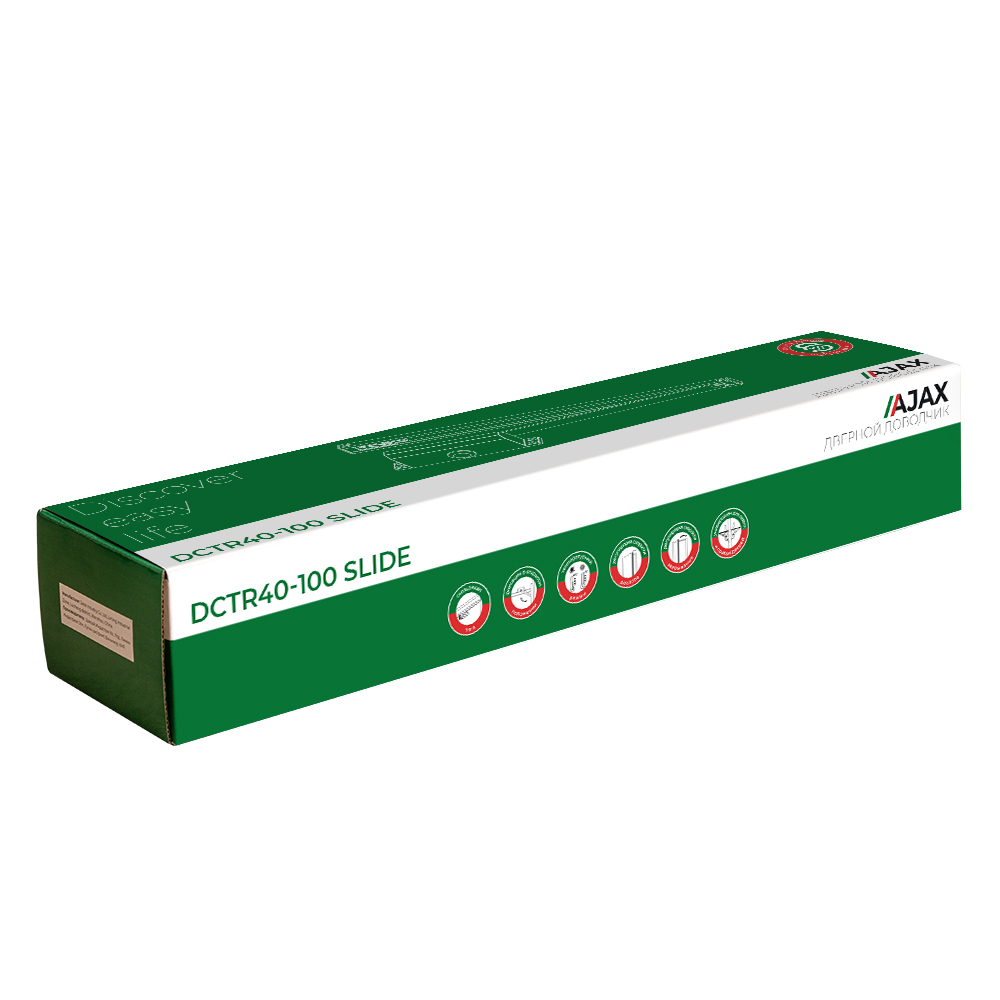 Доводчик дверной DCTR40-100 slide WH белый, AJAX (АЯКС) — изображение 3