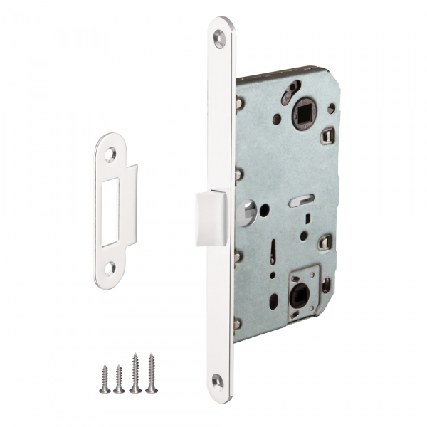 Защелка врезная PL96WC-50/BL WH (белый), PUNTO (ПУНТО)