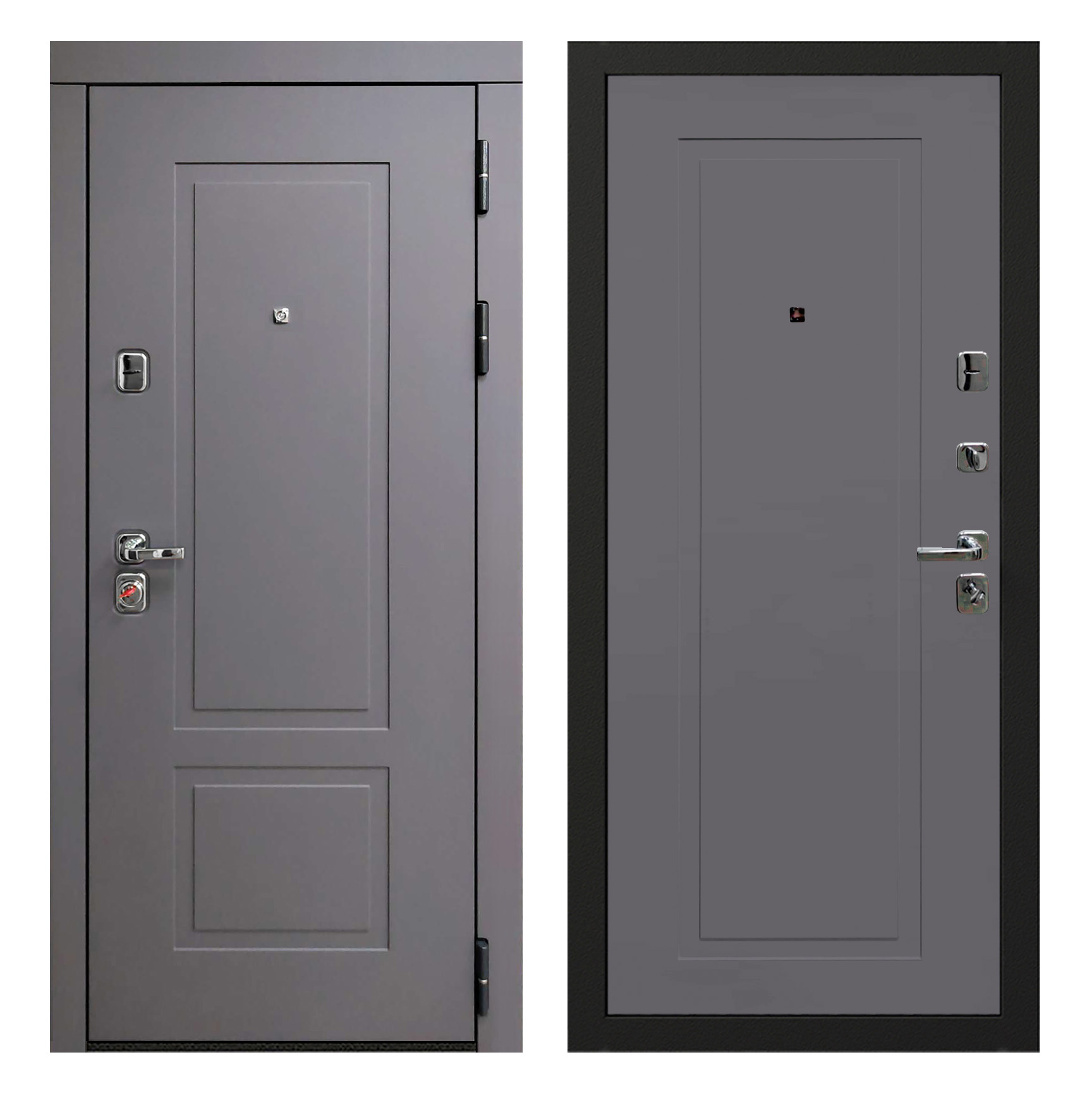 Входная дверь Oiko Acoustic МДФ K2 Grey soft / МДФ K1 Софт серый